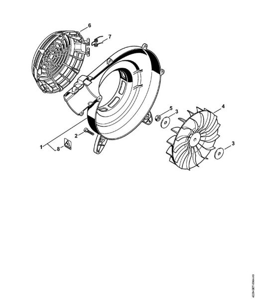 Fan housing outer, Fan wheel Blowers (BG, BR) BG 85-DZ Stihl