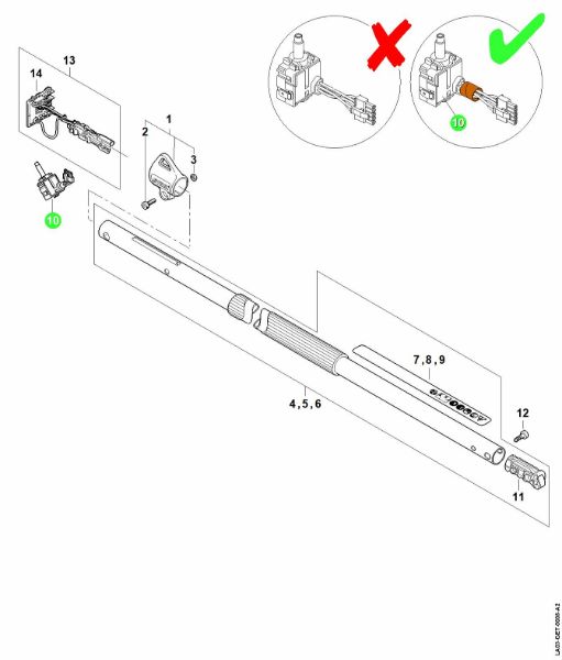 Bild von Drive tube assembly  443442002 HTA 66