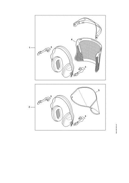 Bild von Face shield - earmuff set ECONOMY Face/ear protection FUNCTION