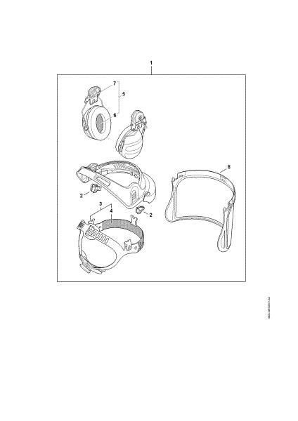 Bild von Face shield - earmuff set G500 PC Face/ear protection G500 PC / ADVANCE GPC 28