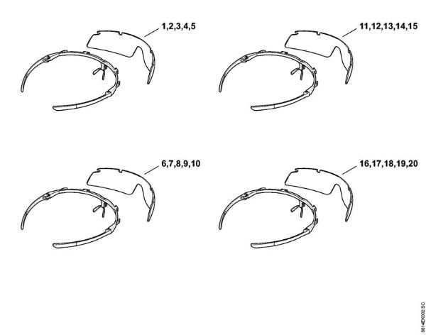 SUPER FIT safety glasses Face shields and ear defenders SUPER FIT safety glasses, tinted brand Stihl