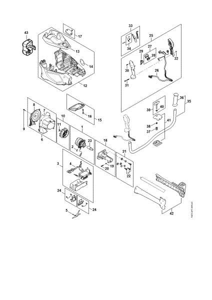 Bild von Electric motor, Motor housing, Control handle RGA 140
