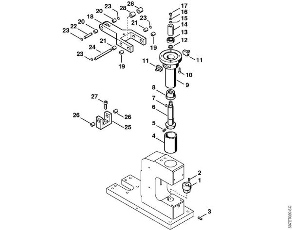 Rivet spinning attachment NG 3 NG 3 NG 3 brand Stihl