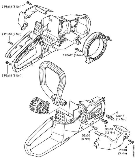 Akku-Motorsägen (MSA) MSA 120 C-B Anziehdrehmomente der Marke Stihl