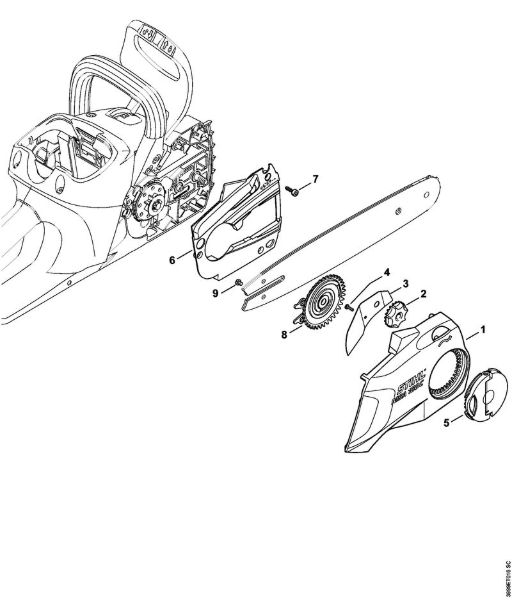 Akku-Motorsägen (MSA) MSA 160 C-B Kettenraddeckel der Marke Stihl
