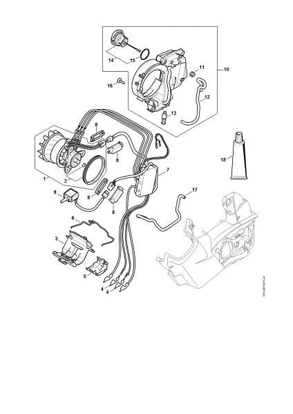 Bild von Elektromotor, Elektronikmodul, Öltank MSA 161 T
