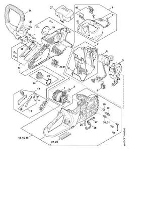 Bild von Elektromotor, Elektronikmodul, Griffgehäuse MSA 200.0 C-B
