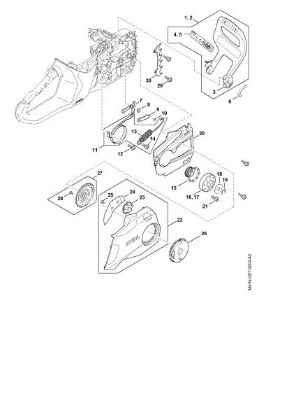 Bild von Handschutz, Kettenbremse, Kettenspannvorrichtung MSA 200.0 C-B