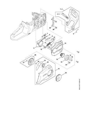 Bild von Handschutz, Kettenbremse, Kettenspannvorrichtung MSA 220.0 C-B