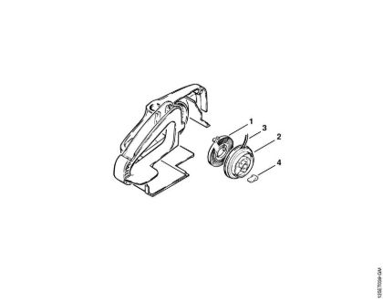 Benzinmotorsägen (MS) 009 Anwerfvorrichtung (35.85), (25.84) der Marke Stihl