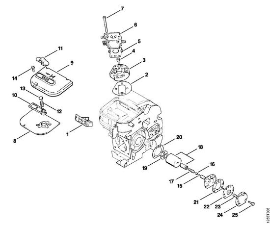 Benzinmotorsägen (MS) 009 EQ Luftfilter, Ölpumpe der Marke Stihl