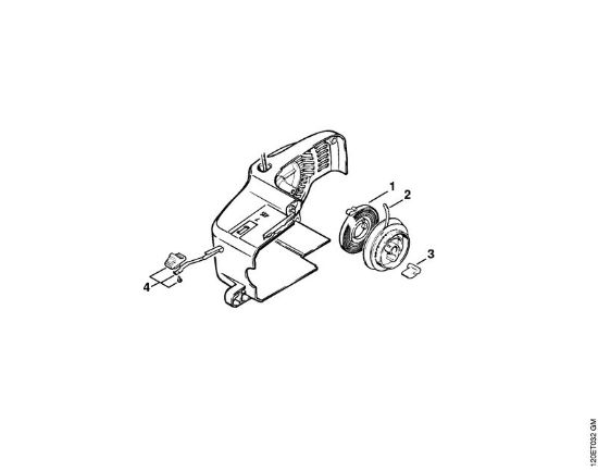 Benzinmotorsägen (MS) 010 AV Anwerfvorrichtung (32.88), (35.85), (17.82) der Marke Stihl