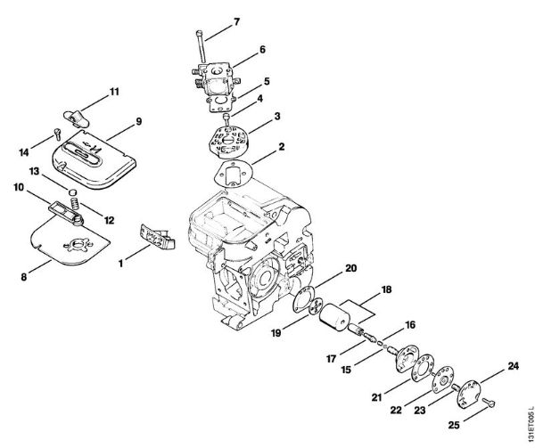 Benzinmotorsägen (MS) 012 AVEQ Luftfilter, Ölpumpe der Marke Stihl