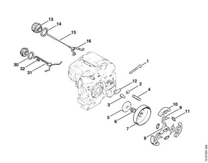 Benzinmotorsägen (MS) 012 AVTEQ Kupplung der Marke Stihl