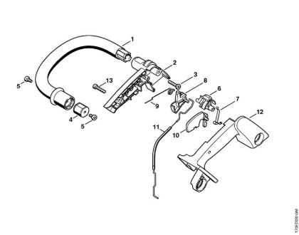 Benzinmotorsägen (MS) 019 T Griffrohr der Marke Stihl