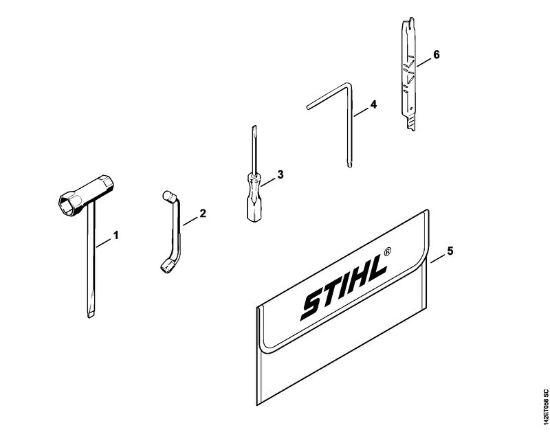Benzinmotorsägen (MS) 020 (1129) Werkzeug, Sonderzubehör der Marke Stihl