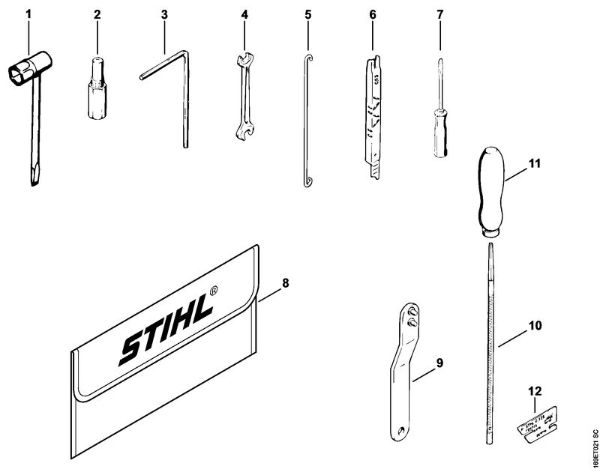Benzinmotorsägen (MS) 032 AV Werkzeuge, Sonderzubehör der Marke Stihl