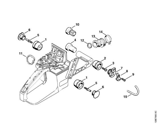 Benzinmotorsägen (MS) 034 AV-System der Marke Stihl