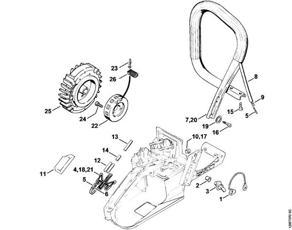 Benzinmotorsägen (MS) 034 S Heizung der Marke Stihl