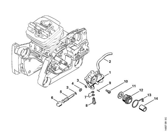 Benzinmotorsägen (MS) 036 QS Ölpumpe der Marke Stihl
