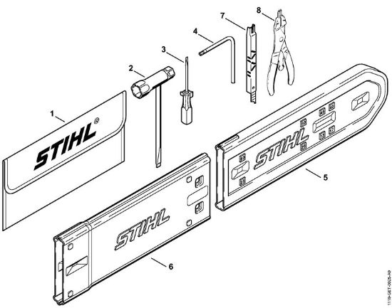 Benzinmotorsägen (MS) 038 S Werkzeuge, Sonderzubehör der Marke Stihl
