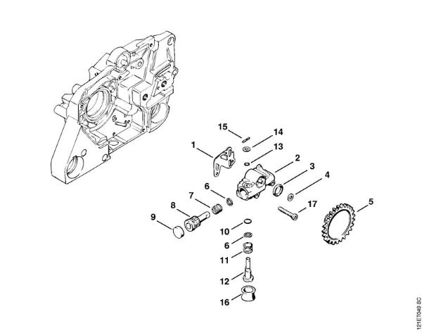 Benzinmotorsägen (MS) 038 SW Ölpumpe der Marke Stihl