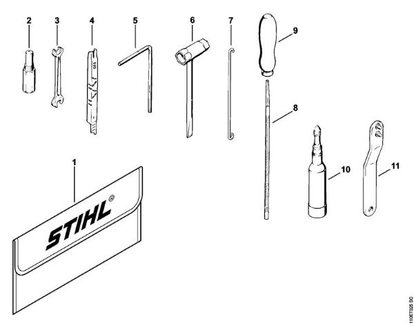 Benzinmotorsägen (MS) 041 AVEQ Werkzeuge, Sonderzubehör der Marke Stihl