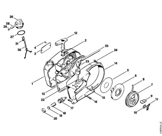 Benzinmotorsägen (MS) 041 AVFBQ Anwerfvorrichtung der Marke Stihl