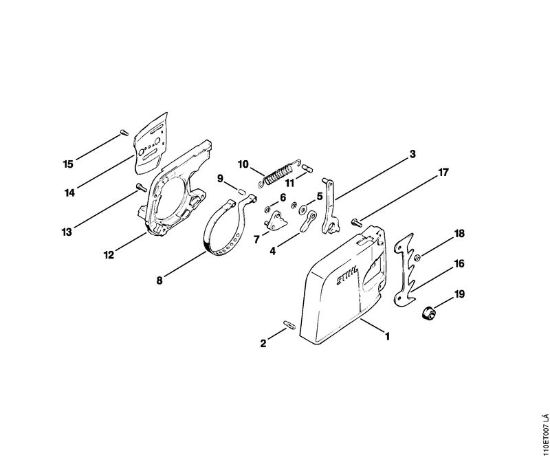 Benzinmotorsägen (MS) 041 AVFBQ Kettenbremse der Marke Stihl