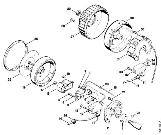 Benzinmotorsägen (MS) 041 AVFBQ Zündanlage der Marke Stihl