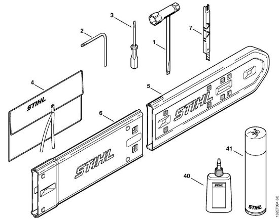 Benzinmotorsägen (MS) 044 W Werkzeuge, Sonderzubehör der Marke Stihl