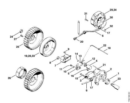 Benzinmotorsägen (MS) 045 AVSE Zündanlage der Marke Stihl