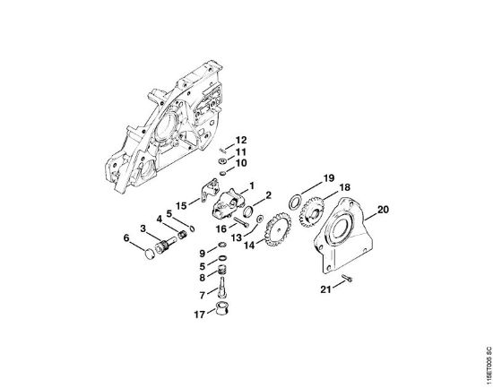Benzinmotorsägen (MS) 045 AVSEQ Ölpumpe der Marke Stihl