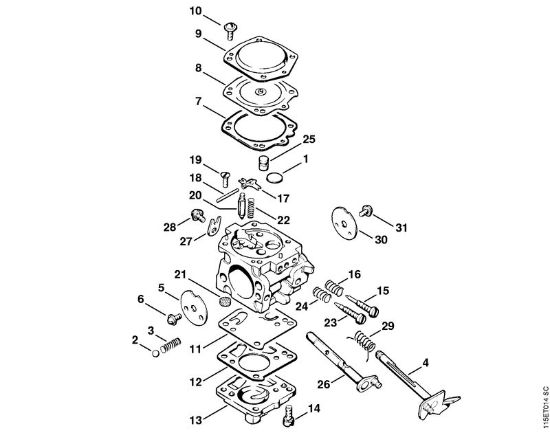Benzinmotorsägen (MS) 045 AVSEQ Vergaser der Marke Stihl