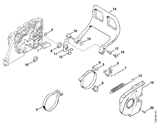 Benzinmotorsägen (MS) 048 AV Automatische Kettenbremse der Marke Stihl