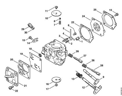 Benzinmotorsägen (MS) 051 Q Vergaser WJ-112 der Marke Stihl