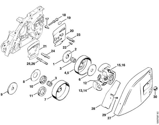 Benzinmotorsägen (MS) 056 Kupplung der Marke Stihl