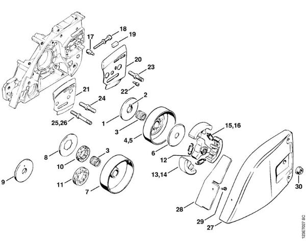 Benzinmotorsägen (MS) 056 S Kupplung der Marke Stihl