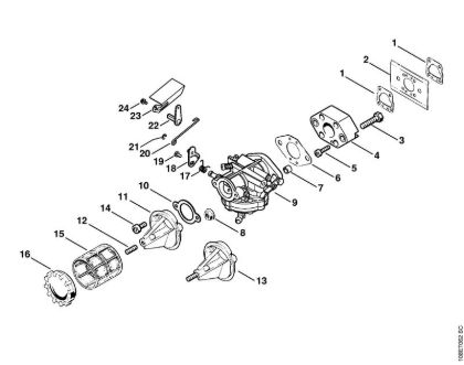 Benzinmotorsägen (MS) 08 SE Luftfilter der Marke Stihl