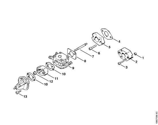 Benzinmotorsägen (MS) 08 SE Luftfilter   X 27 526 677 der Marke Stihl