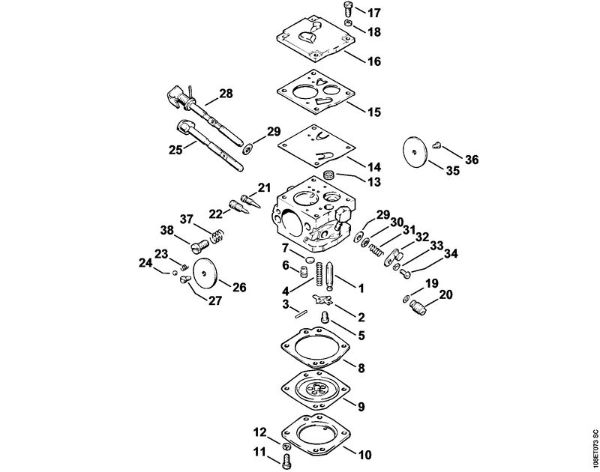 Benzinmotorsägen (MS) 08 SE Vergaser IVH8 Brosol   X 27 526 677 der Marke Stihl