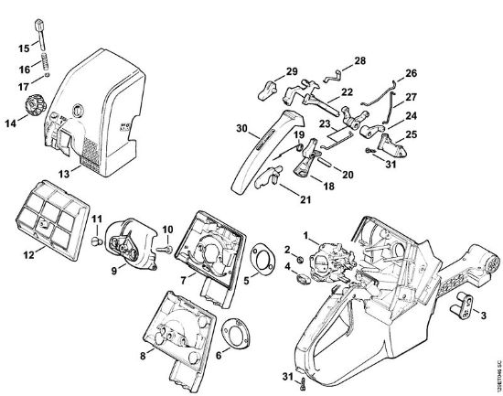 Benzinmotorsägen (MS) 084 R Luftfilter der Marke Stihl