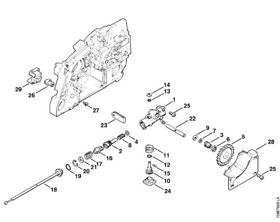 Benzinmotorsägen (MS) 084 R Ölpumpe der Marke Stihl