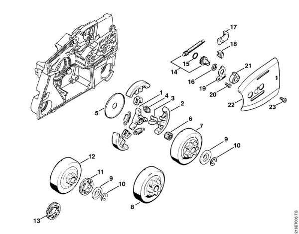 Benzinmotorsägen (MS) 088 Kupplung der Marke Stihl