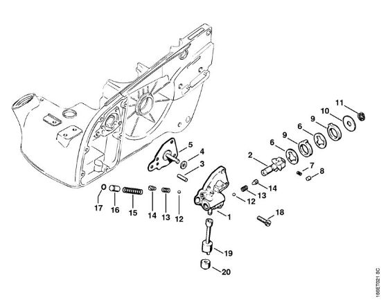 Benzinmotorsägen (MS) 090 AV Ölpumpe der Marke Stihl