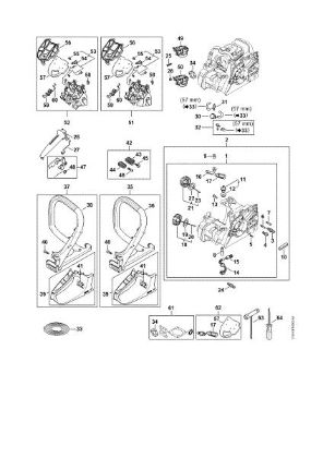 Bild von Motorgehäuse, Luftfilter, AV-System, Griffrohr MS 162