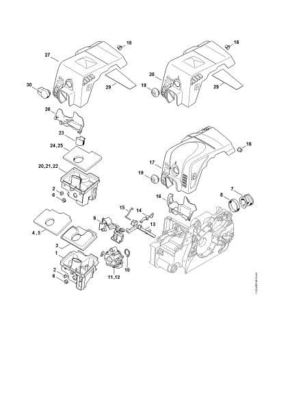 Bild von Luftfilter, Haube MS 170