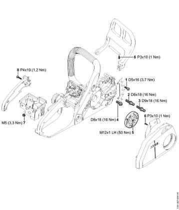 Benzinmotorsägen (MS) MS 170 C-E D Anziehdrehmomente der Marke Stihl