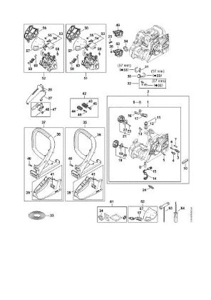 Bild von Motorgehäuse, Luftfilter, AV-System, Griffrohr MS 172 C-BE