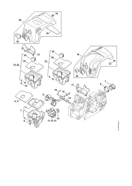 Bild von Luftfilter, Haube MS 180
